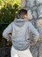 NC56152 Italyan Leopar Baskılı Kapüşonlu Sweatshirt Gri 8