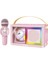 Taşınabilir Rgb Işılı Sevimli Figürlü Mikrofonlu Karaoke Bluetooth Hoparlör Pembe ( Lisinya ) 1