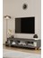 Mila gri Mdf 200 cm Tv Ünitesi Raflı,kapaklı,ayaklı 4