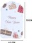 Yılbaşı Happy New Years Yazılı Hediye Etiketi, Yeniyıl Paketleme Kartı, 50 Adet-4,5x7.5cm, Beyaz 2