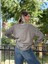 NC50793 Italyan Beauty Yazılı Coton Sweatshirt Vizon 7