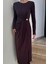 Bel Büzgülü Tokalı Kadın Elbise P-00018449 2