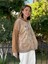 NC53050D Italyan Yazı Baskılı Cepli Kapüşonlu Coton Sweatshirt Camel 4