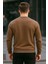 Erkek Basic Pamuklu Salaş Kışlık Kahve Sweatshirt 6