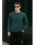 Erkek Basic Pamuklu Salaş Kışlık Bol Mavi Sweatshirt 6