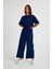 Keten Günlük Rahat Beli Lastikli Kadın İkili Takım Alt Üst 11