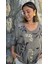 LS7514 Italyan Yaprak Desen Triko Bluz Vizon 5