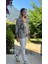 LS7514 Italyan Yaprak Desen Triko Bluz Vizon 7