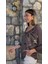 LS7514 Italyan Yaprak Desen Triko Bluz Kahverengi 4