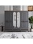 Slope 6 Kapaklı Mdf Ayaklı Tasarım Country Gardırop 2
