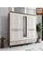 Slope 5 Kapaklı Mdf Ayaklı Tasarım Country Gardırop 1