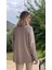 LS6211 Italyan Kalp Desenli Triko Bluz Vizon 8