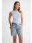 2012 Kadın Slim Fit Basic Atlet Bebe Mavi 2