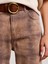 72066 Ekose Desenli Denim Pantolon-Camel 5