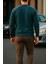Erkek Uzun Kollu Kışlık Comfort Mavi Bol Sweatshirt 2