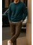 Erkek Uzun Kollu Kışlık Comfort Mavi Bol Sweatshirt 6