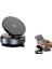 K009 360 Derece Dönebilen Vakumlu Magnetik Telefon Tutucu Ayna-Cam-Araba Siyah+ 2ADET Metal Halka 3