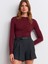 32112 Büzgülü Top-Bordo 1