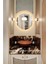 Şık Asimetrik Papatya Desenli LED Banyo Lavabo Duvar Aynası 5