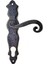 Buğz Antika Tarz Dekoratif Pirinç Kıvrık Yale Kapı Kolu - 210X43 Mm, Oksit 1
