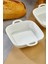 3’lü Kare Kulplu Porselen Kase Seti 15X12X3,5 cm – Kahvaltılık, Meze, Reçellik, Sosluk ve Şık Sunumluk 5