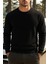 Erkek Günlük Pamuklu Comfort Siyah Basic Sweatshirt 4