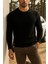 Erkek Günlük Pamuklu Comfort Siyah Basic Sweatshirt 6