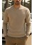 Erkek Günlük Pamuklu Comfort Krem Basic Sweatshirt 1