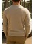Erkek Günlük Pamuklu Comfort Krem Basic Sweatshirt 2