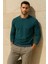 Erkek Günlük Pamuklu Comfort Mavi Basic Sweatshirt 3