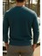 Erkek Günlük Pamuklu Comfort Mavi Basic Sweatshirt 5