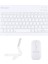 Apple iPad A16 11. Nesil (2025) ile Uyumlu Türkçe Bluetooth Klavye+Mouse+Tablet Standı Beyaz AL5166 1
