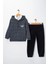 Erkek Çocuk Sweatshirtlü Gömlekli Pantolonlu 3'lü Takım 1
