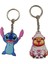 Karakter Figürlü Metal Anahtarlık (Stitch/capybara) (Toplam 2 Adet) 1