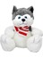 Bfs Sunman Oturan Husky Atkılı Peluş Köpek 30 cm 2