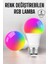 Renk Değiştirebilen Rgb Işıklı LED Ampul A+Enerji 15 Watt LED Işık 2