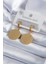 Bfs 316L Çelik Gold Renk Pentagram Yıldızı Işleme Model Kadın Küpe 1