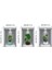 Bfs 3D Çiçek Vazo Duvar Sticker 3 Lü Set Gri Fon 2