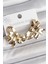 Bfs 316 Çelik Gold Renk Kurdele Plaka Model Kadın Küpe 1