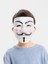 Beyaz Renk Pembe Yanaklı Ithal V For Vendetta Maskesi 1