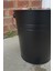 15 Litre Kapaklı Metal Siyah Kova - Çok Amaçlı Saklama Kabı ve Saksı (30x27/23 cm) 4