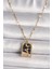Bfs 316L Çelik Gold Renk Zirkon Taşlı Ay Figürlü Tarot Model Kadın Kolye 1