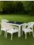 Rattan Lotus 4 Kişilik Sandalye Rattan Bahçe Balkon Masa Takımı 70X120 cm Camlı Masa Pro 1.kalite 1