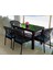 Rattan Lotus 4 Kişilik Sandalye Rattan Bahçe Balkon Masa Takımı 70X120 cm Camlı Masa Pro 1.kalite 1
