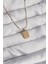 Bfs 316L Çelik Gold Renk Kare Charm Model Kolye 1