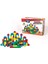 100 Parça Ahşap Blok Seti Renkli Eğitici Öğretici Oyun Blokları 3+ Yaş 22X15X9 cm 4