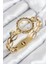 Bfs 316L Çelik Zirkon Taşlı Çeyrek Takılabilir Gold Renk Kelepçe 1