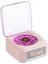 Nostalji Mini Plak Görünümlü Radyolu Bluetooth Hoparlör 3D Ses Dalgası Retro Müzik Plak Pembe ( Lisinya ) 1