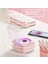 Nostalji Mini Plak Görünümlü Radyolu Bluetooth Hoparlör 3D Ses Dalgası Retro Müzik Plak Pembe ( Lisinya ) 2