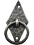 Antika Tarz Dekoratif Pirinç Dik Baklava Halka , Mobilya Kulbu - 82X41 Mm, Oksit ( Lisinya ) 1